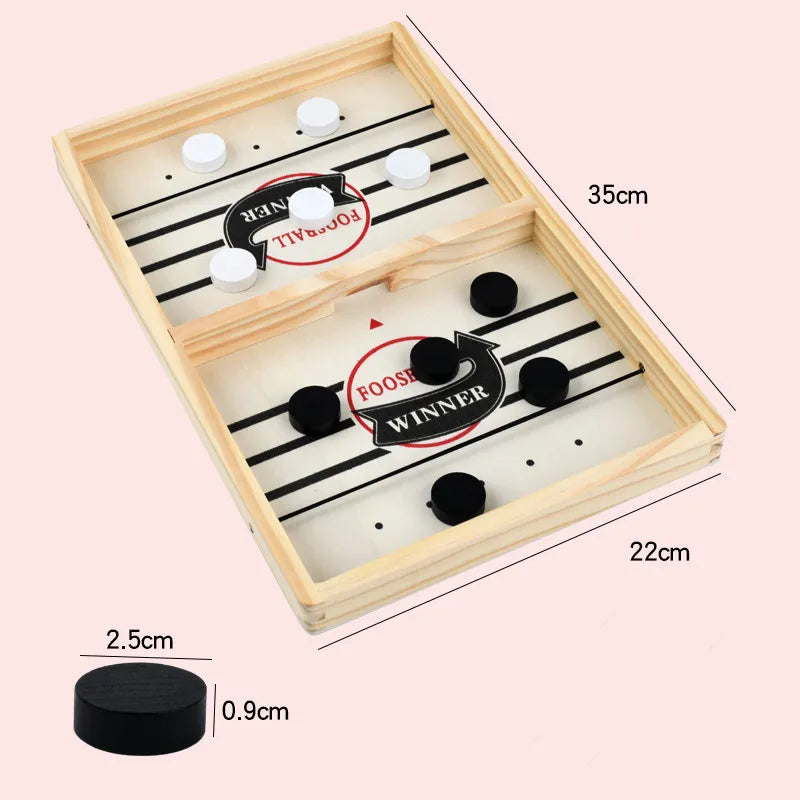 Table Hockey Paced Sling Puck Board Game Fast Sling Puck Winner Party Game Adult Child Family Game Desktop Battle Board Game i-Bugiganga