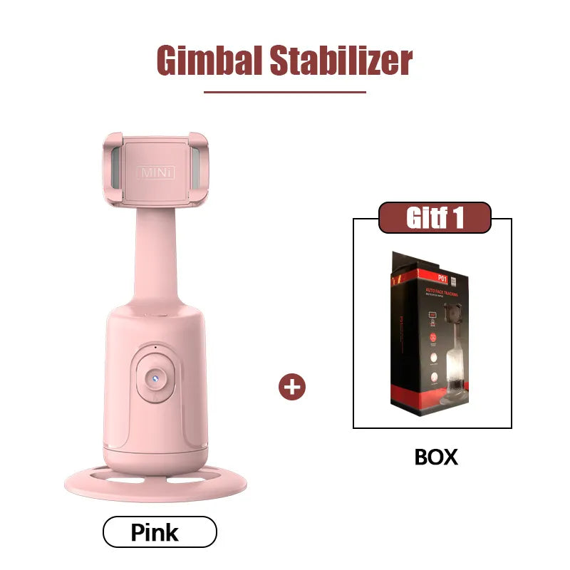 FANGTUOSI 2022 New 360 Rotation follow-up Gimbal Stabilizer Monopod Desktop tracking gimbal For Tiktok live photography i-Bugiganga